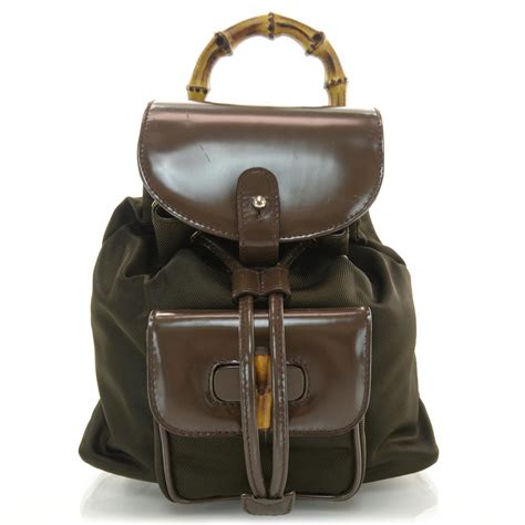 gucci bamboo backpack brown